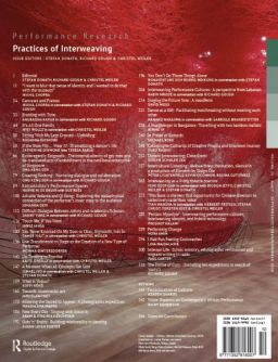 Back cover of Performance Research: Volume 25 Issue 6 - Practices of Interweaving